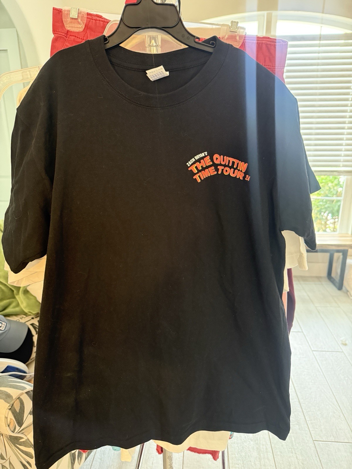 Zach bryan quittin time tour 2024 shirt medium mens country music merch