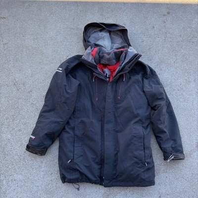 Eider Defender 2LS Ski/Snowboard Jacket Men Size Small 3 In 1 Black Red