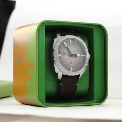 Minecraft x Fossil Limited-Edition Grass Block Chronograph Watch NEW