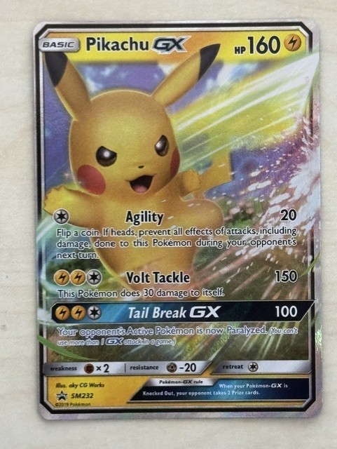 Pokemon TCG Pikachu GX SM232 Sun & Moon Black Star Promo NM