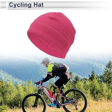 Cycling Hat Keep Warm Ear Protection Rose Red 27x18cm Polar Fleece Fabric 1 Pcs
