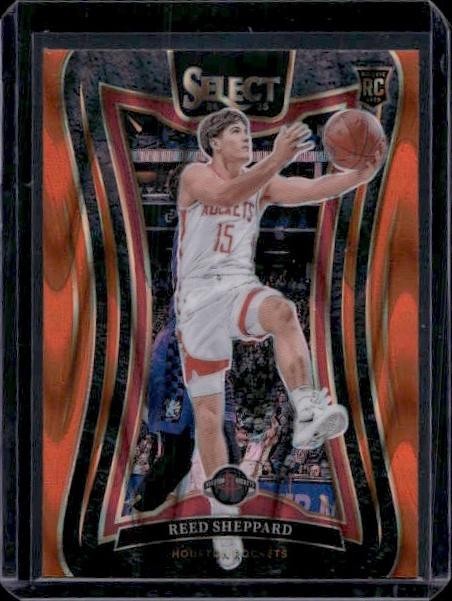 2024-25 Panini Select #366 Reed Sheppard Orange Tectonic Prizm