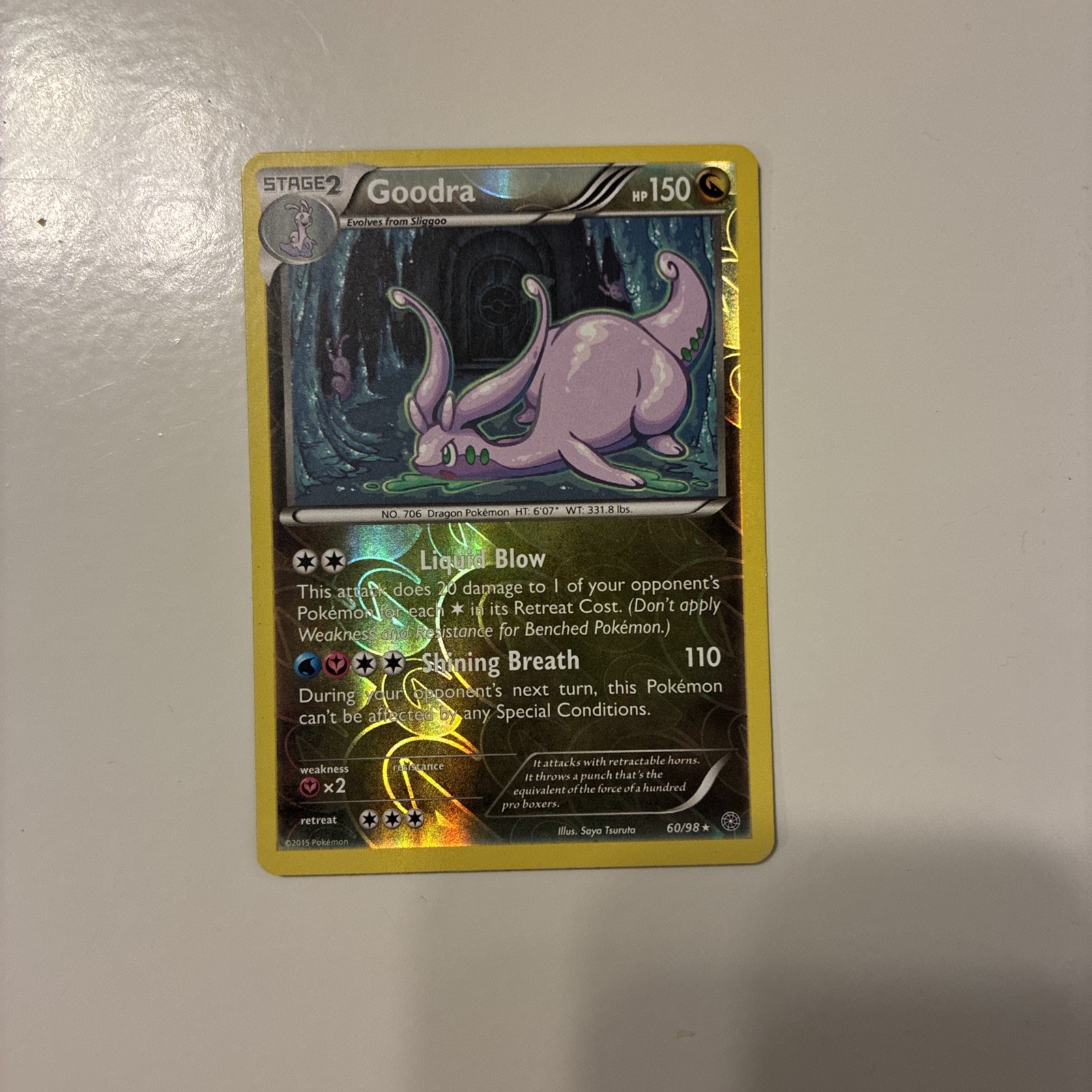 2015 Pokémon XY Ancient Origins #60 Goodra Reverse Foil NM/MT
