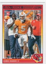 2024 Score Kamal Hadden Rookie #378 Kansas City Chiefs