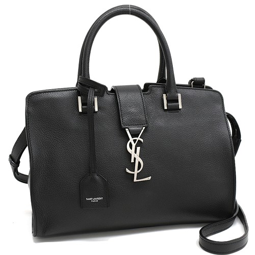 YVES SAINT LAURENT Baby Cabas 635358 Hand Shoulder Bag Leather YSL T01P