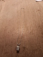 20 Inches  Sterling  Necklace  With Sterling  Bos That Opens
