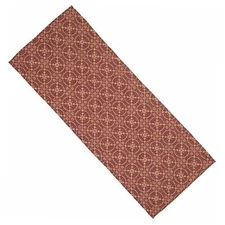 Home Collection by Raghu Marshfield Jacquard Barn Red and Tan Table Runner, 