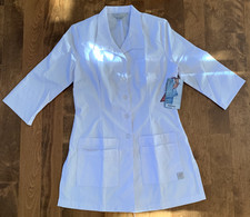 NWT CIRA Nurse Professional Uniform White Medical Coat Stretch 5 pockets XS, CA