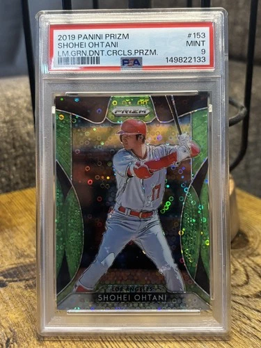 Shohei Ohtani 2019 Prizm Lime Green Donut Circles #153 PSA 9 059/199