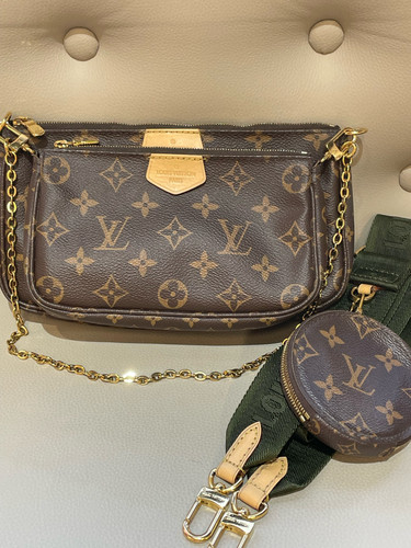LOUIS VUITTON Multi Pochette Accessoires Monogram Canvas Crossbody Bag 24/13