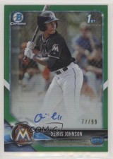 2018 Bowman Draft Chrome Pick Green Refractor 77/99 Osiris Johnson Auto qm6