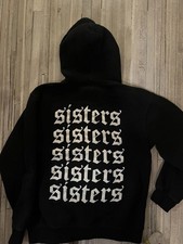 James Charles Sisters 100% Cotton Made In USA Pullover Black Hoodie Size MEDIUM