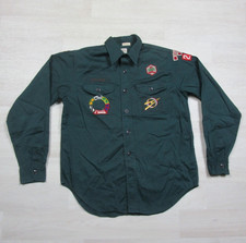 Vintage 60s Boy Scouts of America BSA Green Boy Scout EXPLORER Shirt Sanforized