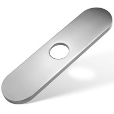 Faucet Deck Plate 10 Inch, Stainless Steel Sink Hole Cover, Deck Escutcheon P...