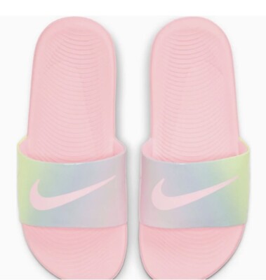 New Nike Kawa SE2 Artic Punch Multicolor Slide Sandal Sz 5Y CW1656-600 Pink