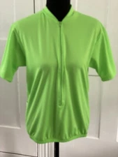 Unisex Neon Green Cycling Jersey XS High Visibility Short Sleeve Leisure