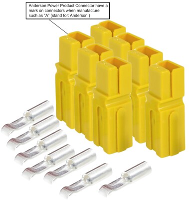 x7 Anderson Powerpole Connectors, PP15 to 45,, w/12-16 AWG (YELLOW) 30 Amp