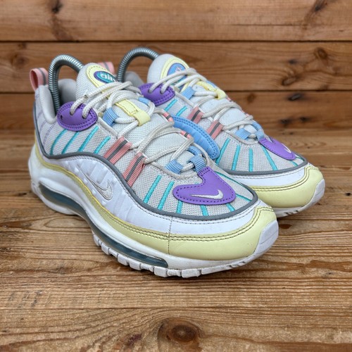 Nike Trainers Womens Size UK 4 Air Max 98 Easter Pastels Yellow Lilac Run Shoes - Picture 3 of 12