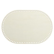 Basket Wood Bottom 12" x 8" Oval Natural Wood Base Crochet Bag Shaper for DIY...