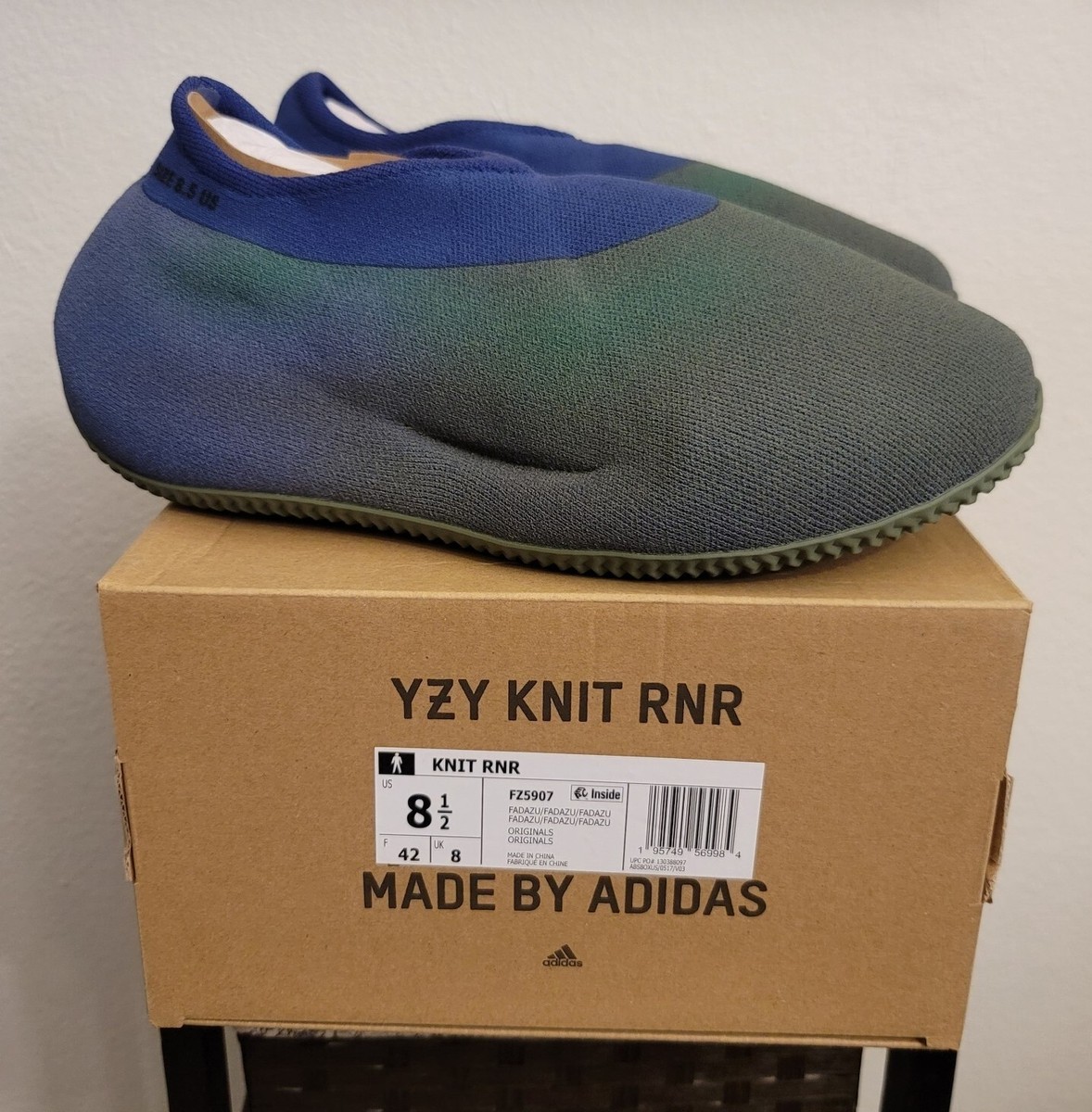 Yeezy Knit Runner Faded Azure - Size 8.5 M New With Box NWB