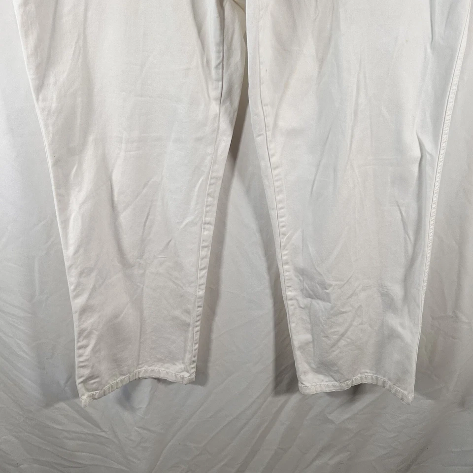 Caribbean Joe Carpenter Pants Women's 16 White Pockets Button Zip Casual Cotton - Image 3 of 4