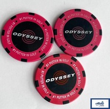 ODYSSEY Golf Mondomark Poker Chip w/ Ballmark 1 Putter In Golf NEW QTY  3