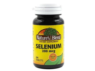 Nature's Blend Selenium 200 mcg Supplement, 100 Tablets 079854011630VL