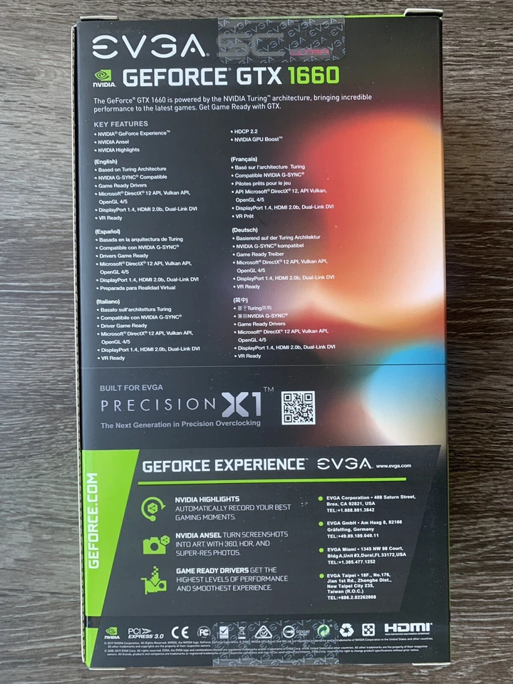 EVGA GeForce GTX 1660 SC ULTRA GAMING 06G-P4-1067-KR 6GB GDDR5 Dual Fan GPU - Image 2 of 2