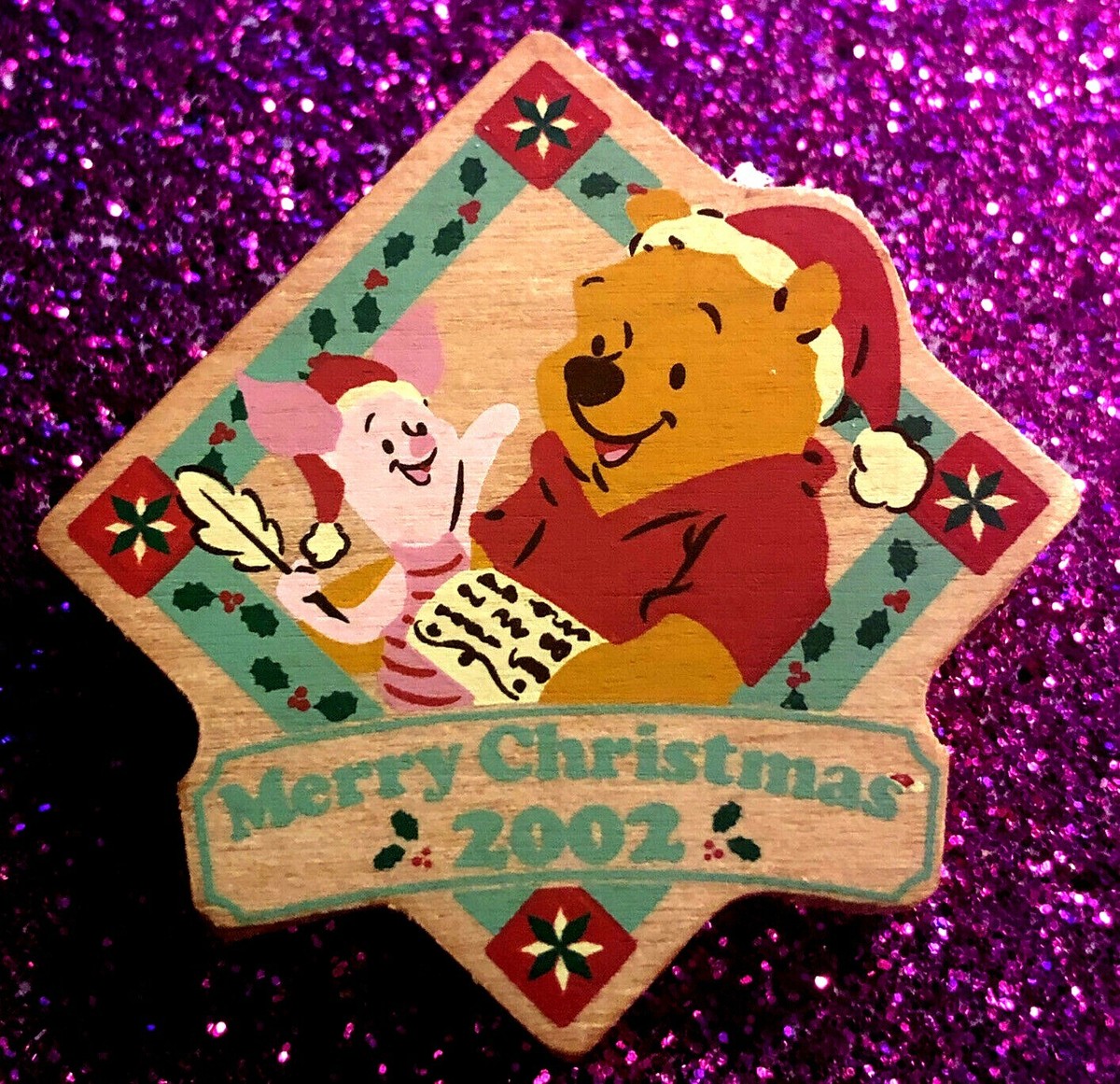 DISNEY 2002 TOKYO DISNEYLAND POOH & PIGLET SANTA MERRY