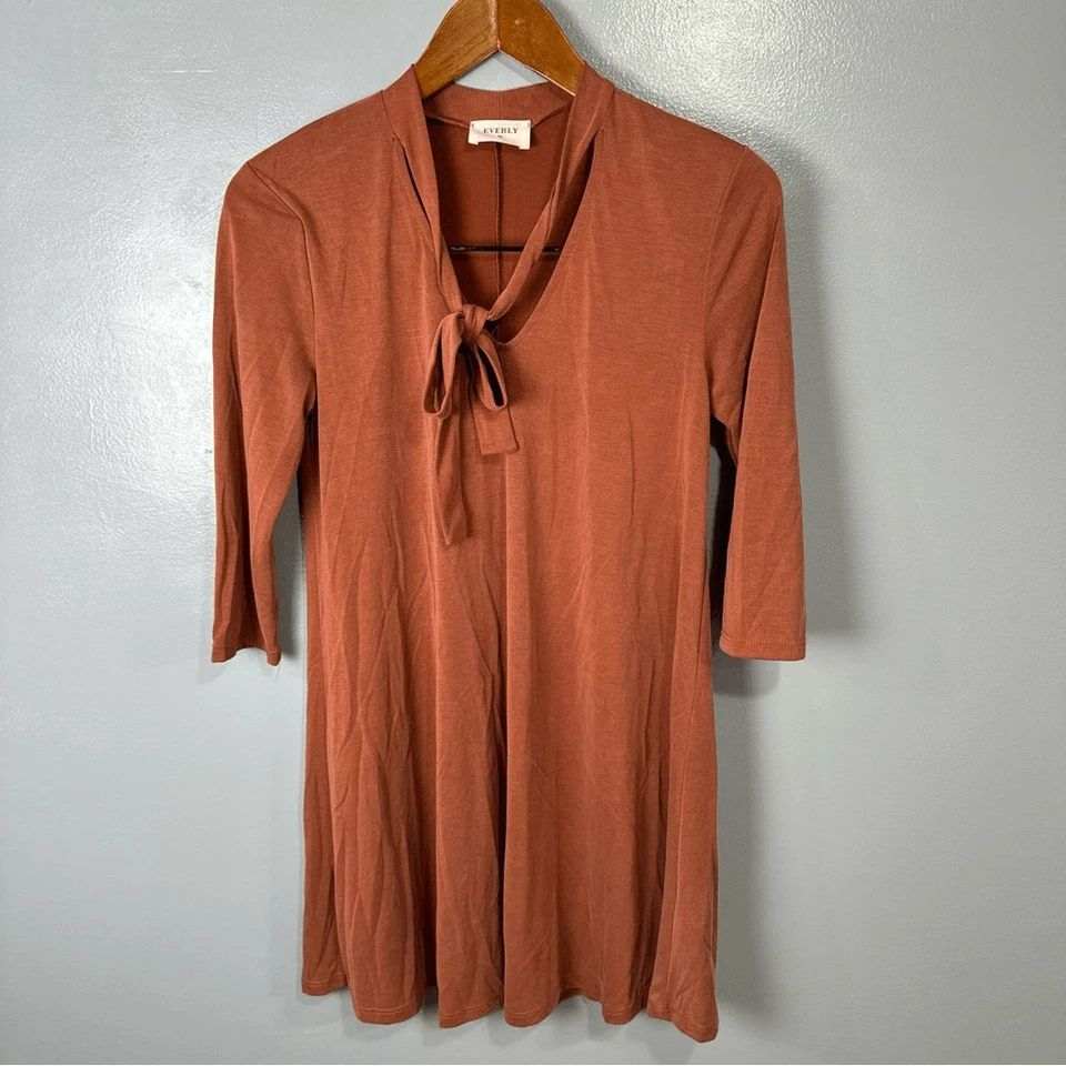 Vestido vaquero Everly para mujer talla S modal elástico # C668 Foto 2 de 4