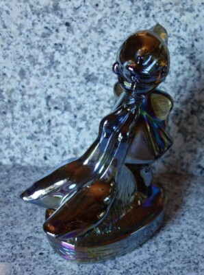 Hummel Figur aus Glas ''Gänseliesl * Goose Girl'' * L.E.Smith Glas Co