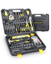 Acmount Tool Kit Set 145 Pcs, Home Portable General Repair Basic Hand DIY Tools