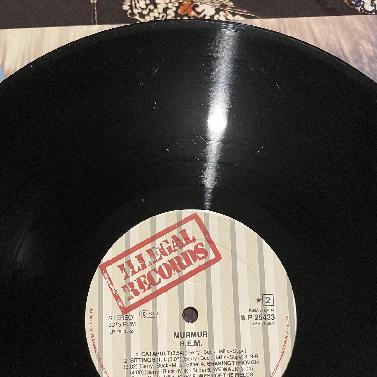 【1983年 国内初版】R.E.M.「マーマー」アナログ盤 LP レコード 帯付 R.E.M. “Murmur' 1983 Vinyl Record LP Illegal Records Made In