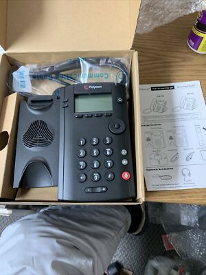 POLYCOM 2200-40250- 025 VVX 101 12-Line Business Media Phone See Pics