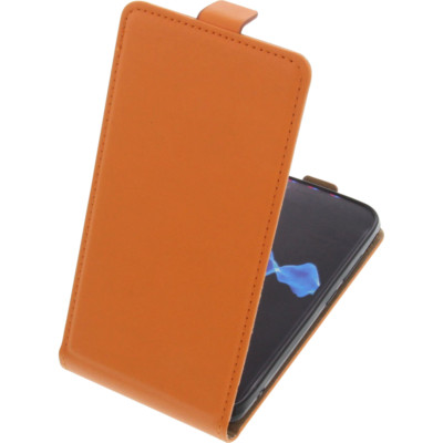 Tasche für HomTom HT37 FlipStyle Handytasche Schutz Hülle Flip Case Orange