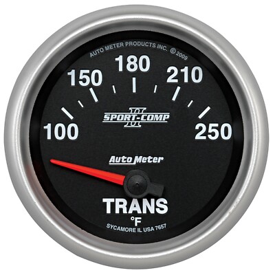 AutoMeter 7657 Sport-Comp II Electric Transmission Temp Gauge 100-250 °F 2-5/8''