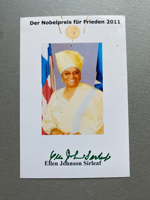 ELLEN J. SIRLEAF Nobelpreis Frieden 2011 signed Foto 10x15 Autogramm