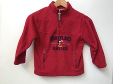 DISNEYLAND RED FLEECE PULLOVER SWEATER Sweatshirt KIDS XS