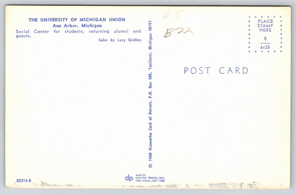 Ann Arbor MIUniversity Of Michigan Union Bldg Exterior ViewVintage