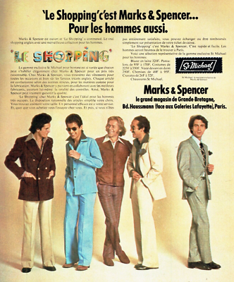 publicité Advertising 1122 1975 Marks Spencer le shopping pour