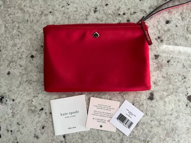 NWT Kate Spade Wristlet JAE Favorite Red Medium Double Zip - WLRU5943 MRSP  $139 | eBay