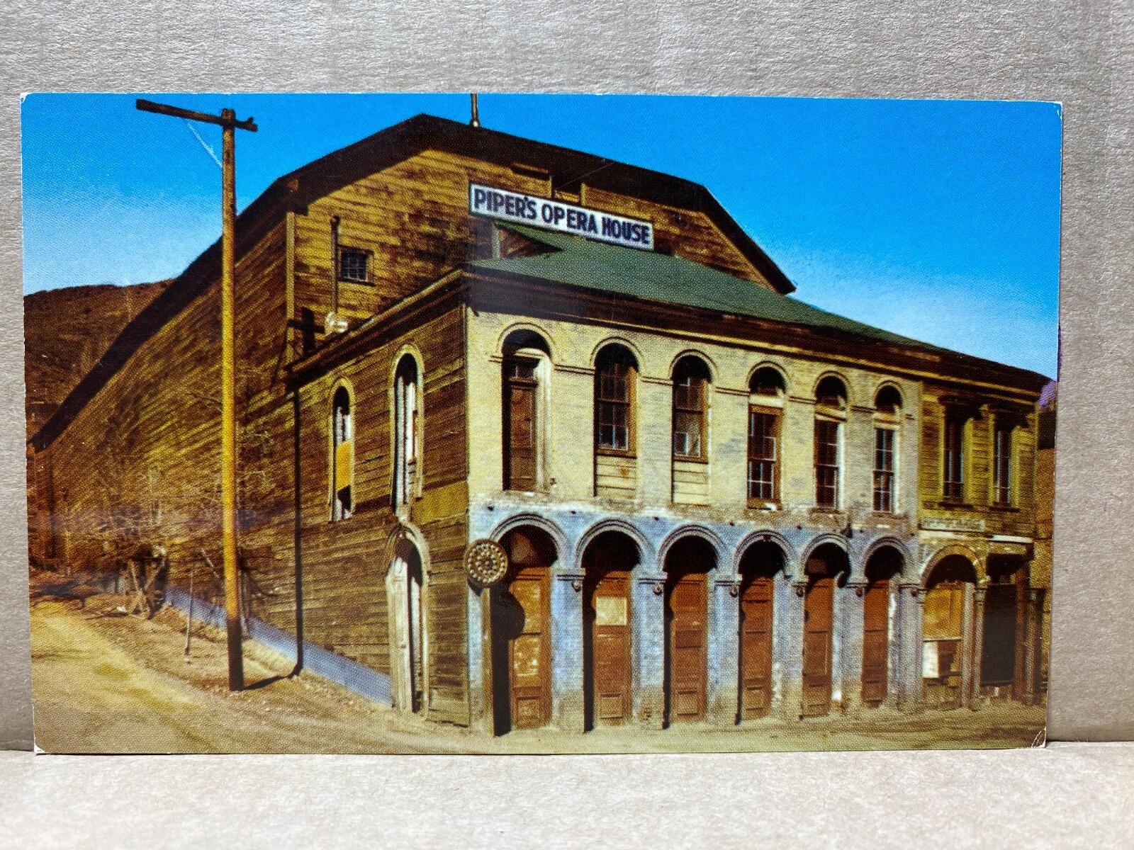Exterior Piper's Opera House Virginia City, Nevada Chrome Postcard 416