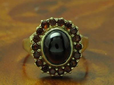 8kt 333 Gelbgold Ring mit 2,04ct Granat Besatz / 4,0g / RG 54 - Bild 1 von 4