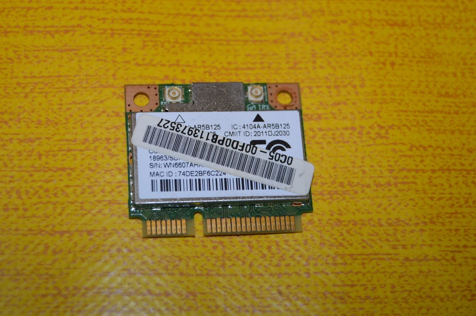AR5B125 SCHEDA WI-FI PER COMPUTER ACER ASPIRE 7250 SERIES AAB70 - Immagine 2 di 4
