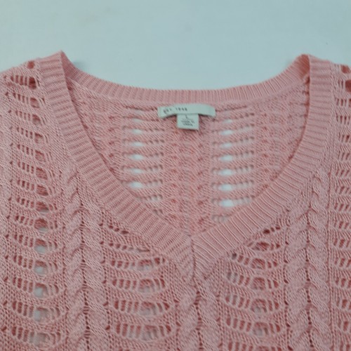 Est. Maglione donna maglia aperta all'uncinetto 1946 ruggine pesca/arancio taglia L - Foto 9 di 9