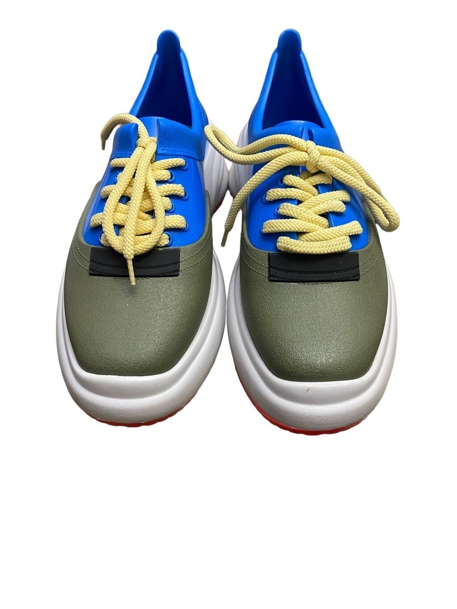 NEW Melissa Blue Green ColorBlock Flex Sneakers Size5 Made In