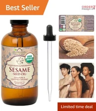 Sesame Seed Oil Organic Cold Pressed 4 oz Aromatherapy Carrier for Skin Care