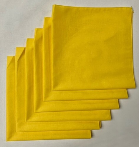 "Bandanas de color liso hechas en EE. UU. (paquete de 6) 100% algodón 22"" x 22" - Imagen 10 de 13