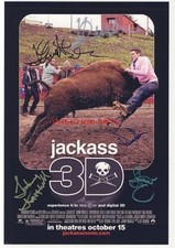 Jackass signed movie poster print
