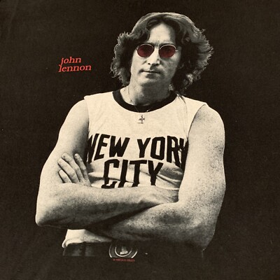 vintage john lennon t shirt size L 90s the beatles | eBay